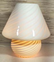 Mid-Century Vetri Murano Art Glass Mushroom Lamp