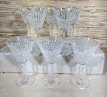 Set of 6 Signed Jim Buckley Waterford Meave Water Goblet Crystal