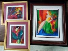 3 Framed Limited Edition Color Prints By Linda Le Kinff