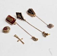 Collection 10k Gold Fraternity Pins & More