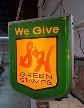 Great Original Two Sided S & H GreenStamp Light Up Sign