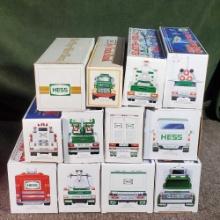 12 Annual Hess Trucks in Original Boxes 1983-2013
