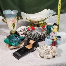 Retro VIntage Hiull Woodland and Other Pottery, Glass Ashtrays and More