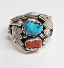 Gilbert Adakai Native American Sterling Silver Men's Ring