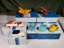 7 Hallmark Kiddie Car Classics Don Palmiter Custom Collection Miniature Pedal Cars in Blue Stripe