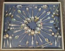 Shadow Box Mosaic Of Collector Spoon