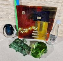 Collection Of Vintage Hand Made Art Glass