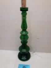 Vintage Art Glass Green Vase