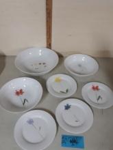 Floral Design Bowls and Plates