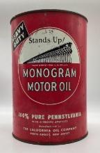 Monogram 5 Quart Oil Can w/ Soldiers