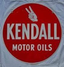 24" Kendal Motor Oils Sign w/ Two Fingers