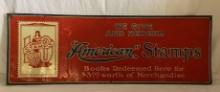 Early & Graphic American Stamps Tin Sign