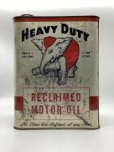 Heavy Duty Motor Oil 2 Gallon Oil Can w/ Elephant
