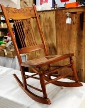Antique Sewing Rocker- Cane Seat