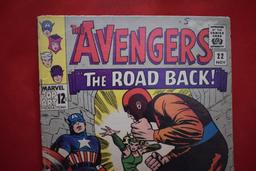 AVENGERS #22 | CAPTAIN AMERICA LEAVES THE TEAM | KIRBY & LEE - 1965 | *FAINT SUBSCIPTION CREASE*