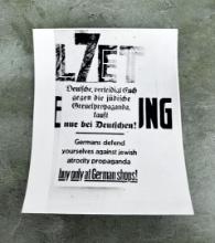 German Anti Jewish Propaganda Poster Photo