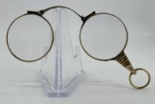 10k Gold Antique Lorgnette Opera Glasses
