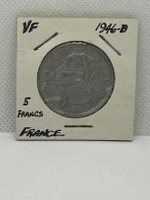France 5 Francs Coin