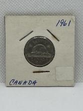 1961 Canadian 5 Cent Coin