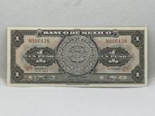 Banco De Mexico Un Peso Bill