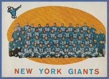 Nice 1959 Topps #133 New York Giants Team Card Unchecked
