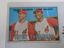 1967 TOPPS BASEBALL #109 CLEVELAND INDIANS TRIBE THUMPERS COLAVITO WAGNER