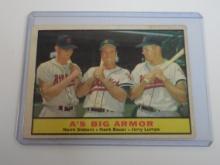 1961 TOPPS BASEBALL #119 A'S BIG ARMOR NORM SIEBERN HANK BAUER JERRY LUMPE