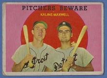 1959 Topps #34 Al Kaline Pitchers Beware Detroit Tigers