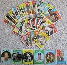 Mid Grade Lot Of (50) Different 1959 Topps Baseball Cards