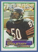 Sharp 1983 Topps #38 Mike Singletary RC Chicago Bears