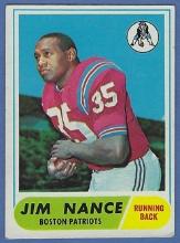 1968 Topps #72 Jim Nance RC Boston Patriots