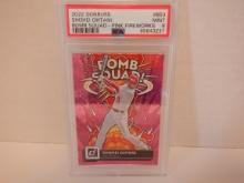 2022 DONRUSS #BS3 SHOHEI OHTANI BOMB SQUAD PINK FIREWORDS PSA 9