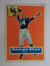 1956 TOPPS FOOTBALL #108 GEORGE SHAW ROOKIE CARD COLTS VERY NICE