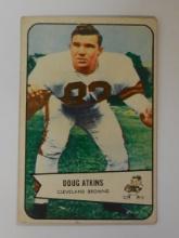 1954 BOWMAN FOOTBALL #4 DOUG ATKINS ROOKIE CARD HOF BROWNS VERY NICE