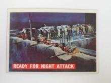 1956 TOPPS DAVEY CROCKETT SERIES 1 #56 READY FOR THE NIGHT ATTACK