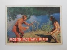 1956 TOPPS DAVEY CROCKETT SERIES 1 #29 FACE TO FACE WITH DEATH