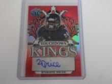 2022 LEAF METAL DRAFT D'VONTE PRICE RED PRISM AUTOGRAPHED ROOKIE CARD #D 2/5 ONLY 5 MADE