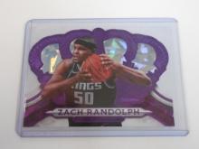 2018-19 PANINI CROWN ROYALE ZACH RANDOLPH PURPLE DIE CUT HOLO #D 09/25 KINGS