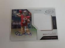 2017 PANINI CERTIFIED CJ BEATHARD ROOKIE PATCH AUTOGRAPH #D 278/299 49ERS