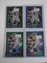 2015 TOPPS CHROME DEREK CARR MATT STAFFORD BLUE GREEN REFRACTOR SP LOT