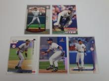 NEW YORK YANKEES DEREK JETER LEAF BOWMAN FLEER CARD LOT