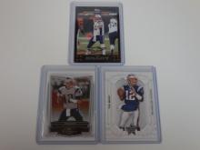 TOM BRADY TOPPS DONRUSS AND LEAF THREE CARD LOT NEW ENGLAND PATRIOTS