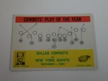 1964 PHILADELPHIA FOOTBALL #56 DALLAS COWBOY'S PLAY OF THE YEAR VINTAGE