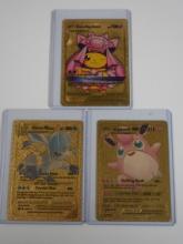 RARE CUSTOM POKEMON GOLD FOIL CARD LOT