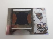 2008 LEAF LIMITED ANTONIO GATES JUMBO GAME USED JERSEY CARD #D 38/50 CHARGERS