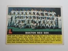 1956 TOPPS BASEBALL #111 BOSTON RED SOX TEAM CARD VINTAGE