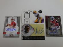 COLLEGE FOOTBALL AUTOGRAPHED AND GAME USED JERSEY CARD LOT ALL SHOWN