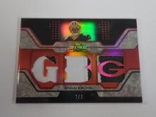 2008 TOPPS TRIPLE THREADS BRIAN BROHM PLAYER WORN PATCH #D 7/9 ONLY 9 MADE