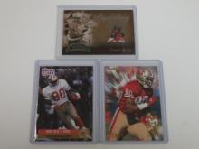 JERRY RICE SAN FRANCISCO 49ERS THREE CARD LOT