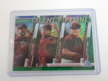 2017 BOWMAN CHROME ARIZONA DIAMONDBACKS TALENT PIPELINE GREEN REFRACTOR 89/99